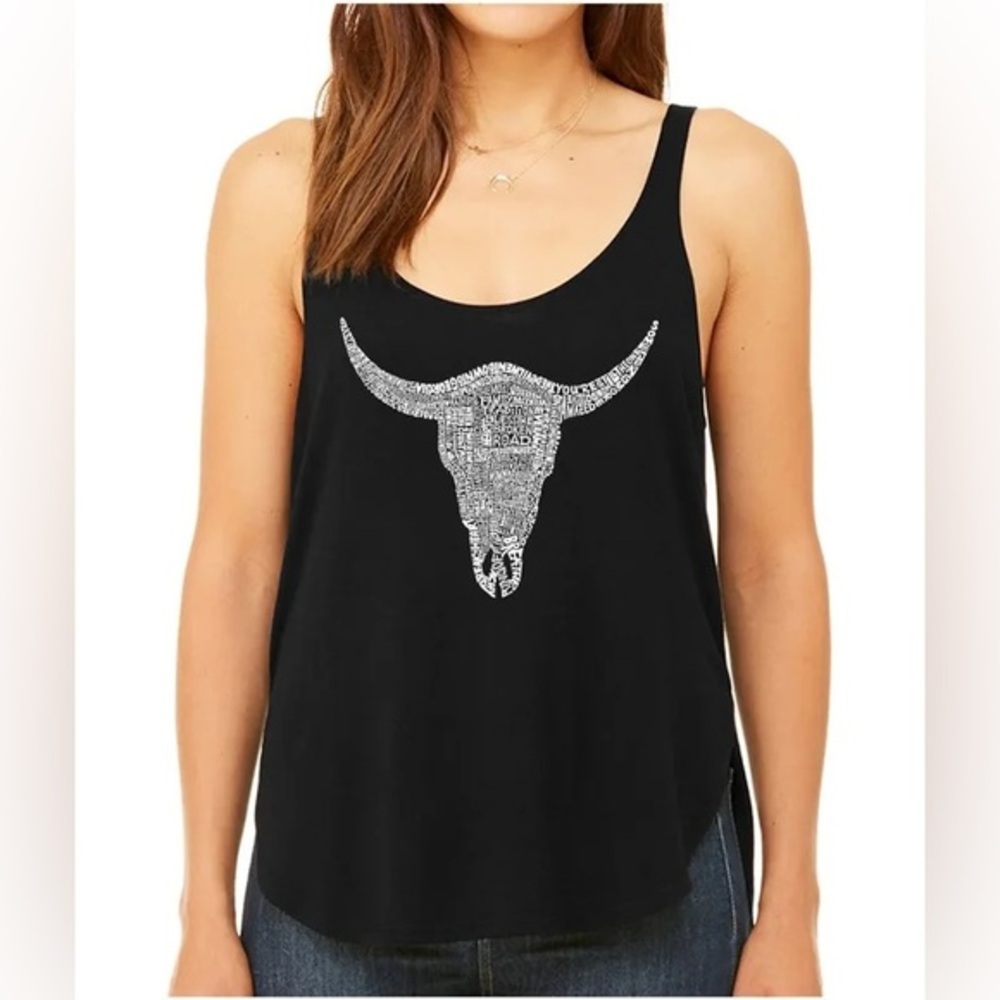 NWT Women’s Country Music Tank w Famous Titles of Country Songs Listed